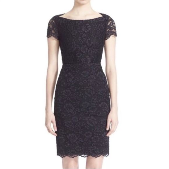 DVF Diane Von Furstenberg Ainsley Lace Sheath Dress Black - Picture 3 of 15